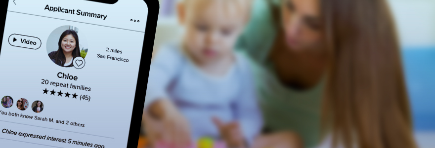 application sur votre smartphone pour rechercher des baby sitters
